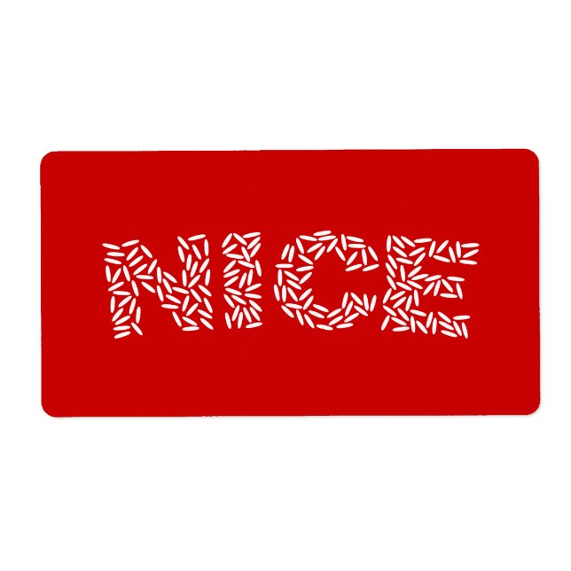 Nice Rice Label (Front)