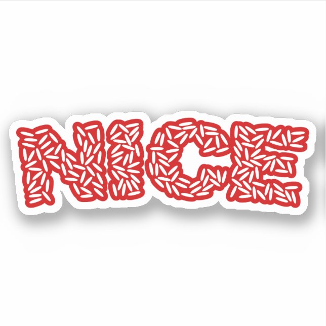 Nice Rice Sticker (Front)