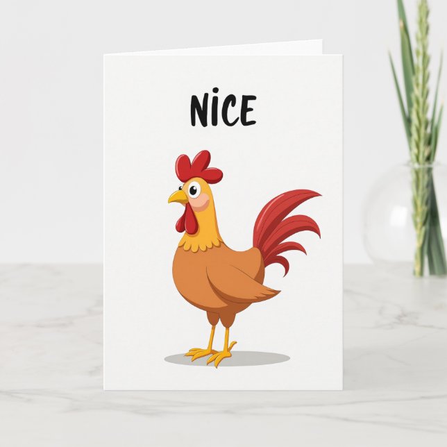 Nice Rooster Card (Front)