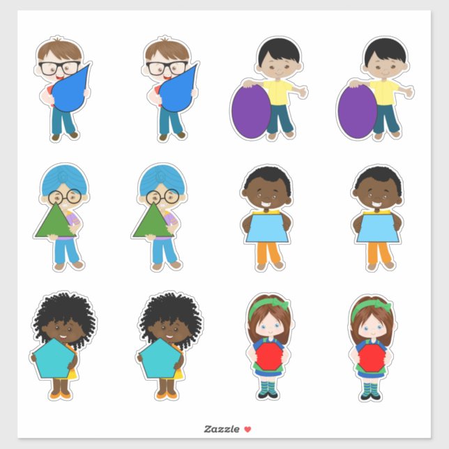 Nice shapes colorful sticker (Sheet)
