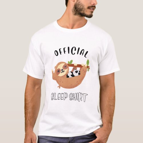 Nice sleeping panda and lazy T_Shirt