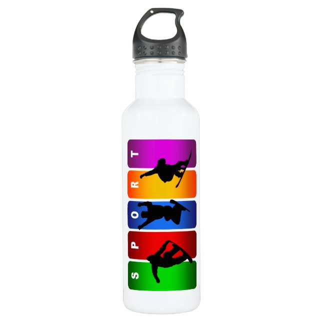 Nice Snowboarding Water Bottle (Front)