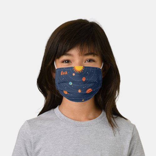 Nice Solar System Orbits Planets Kids Cloth Face Mask