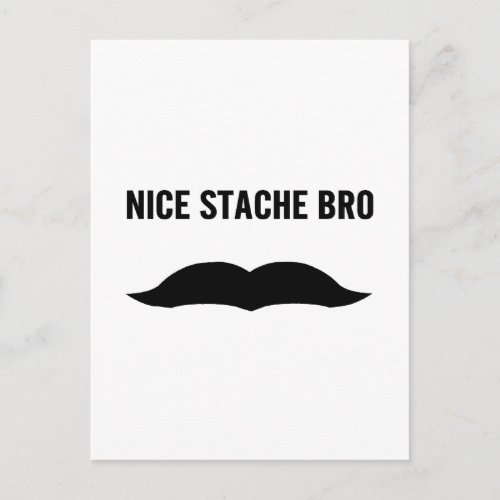 Nice Stache Bro Postcard