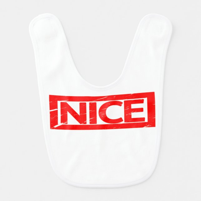 Nice Stamp Baby Bib (Front)