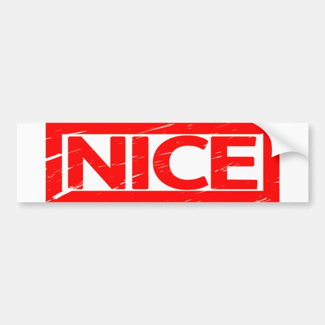 Nice Stamp Bumper Sticker (Front)