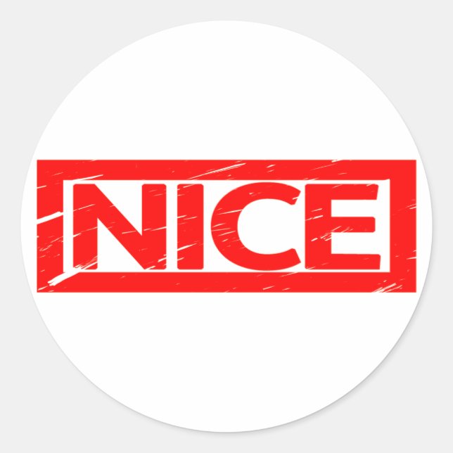 Nice Stamp Classic Round Sticker (Front)