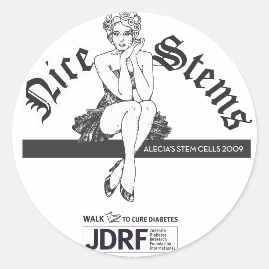"Nice Stems" Classic Round Sticker