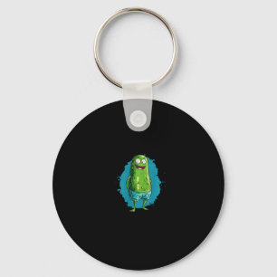 Nice Swimming Pickle In Trunks For Pool And Vacati Keychain