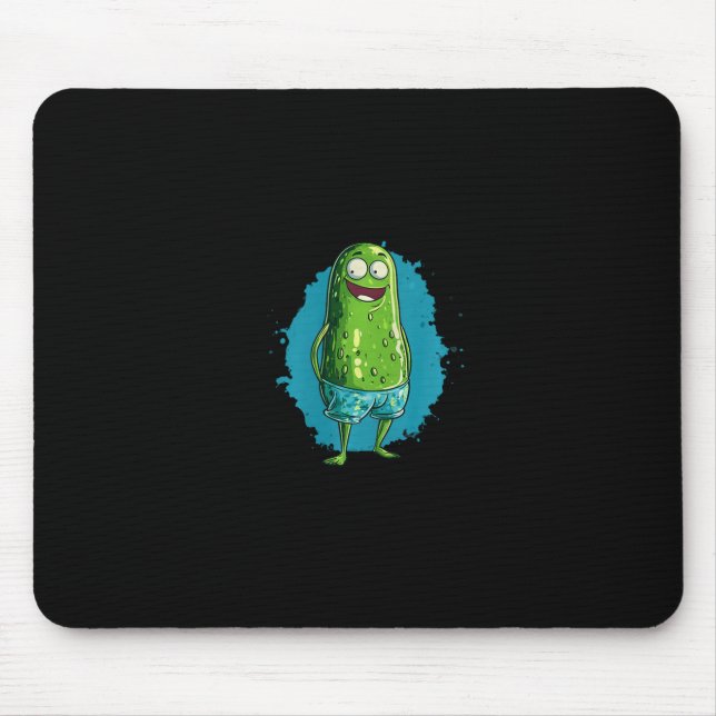 Nice Swimming Pickle In Trunks For Pool And Vacati Mouse Pad (Front)