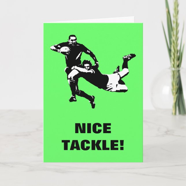 Nice tackle,Rugby Card (Front)