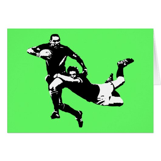 Nice tackle,Rugby Cards (Front Horizontal)