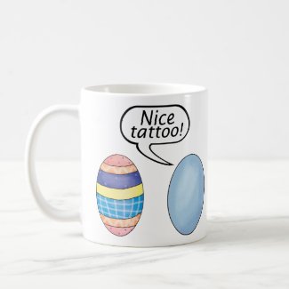Nice Tattoo Easter Eggs Frosted Glass Coffee Mug