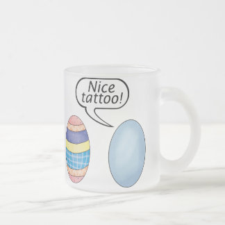 Nice Tattoo Easter Eggs Frosted Glass Coffee Mug