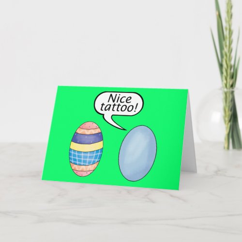 Nice Tattoo Easter Eggs Holiday Card