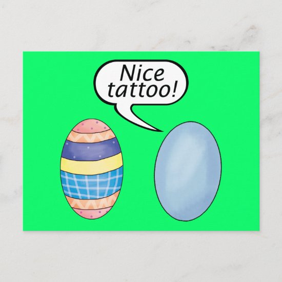 Nice Tattoo Easter Eggs Holiday Postcard