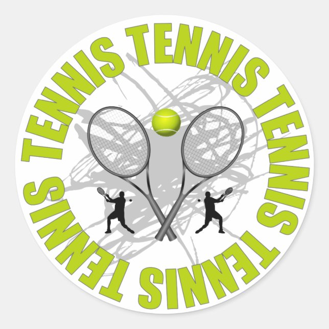 Nice Tennis Emblem Classic Round Sticker (Front)