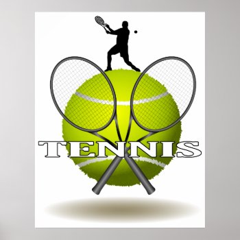 Nice Tennis Insignia Poster by TheArtOfPamela at Zazzle