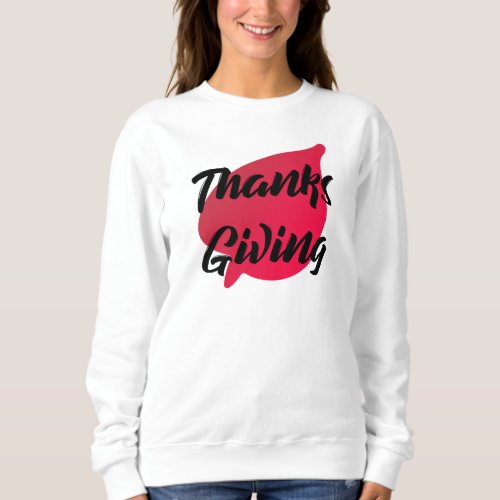 Nice Text Thanksgiving Typography on Leaf  Hoodie