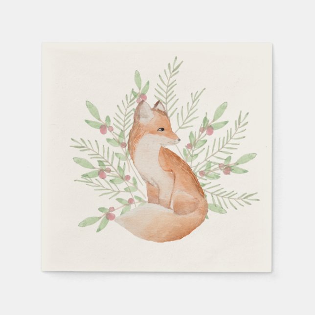 Nice tissue paper fox design napkins (Front)