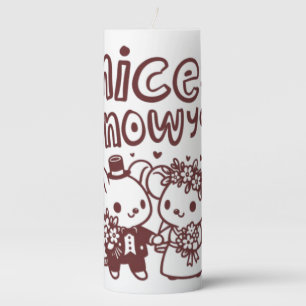 "Nice to Know You" Romantic Pillar Candle 