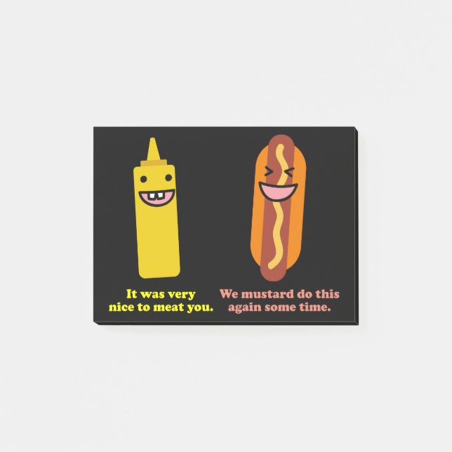 Nice to meat you we mustard do this again post-it notes (Front)