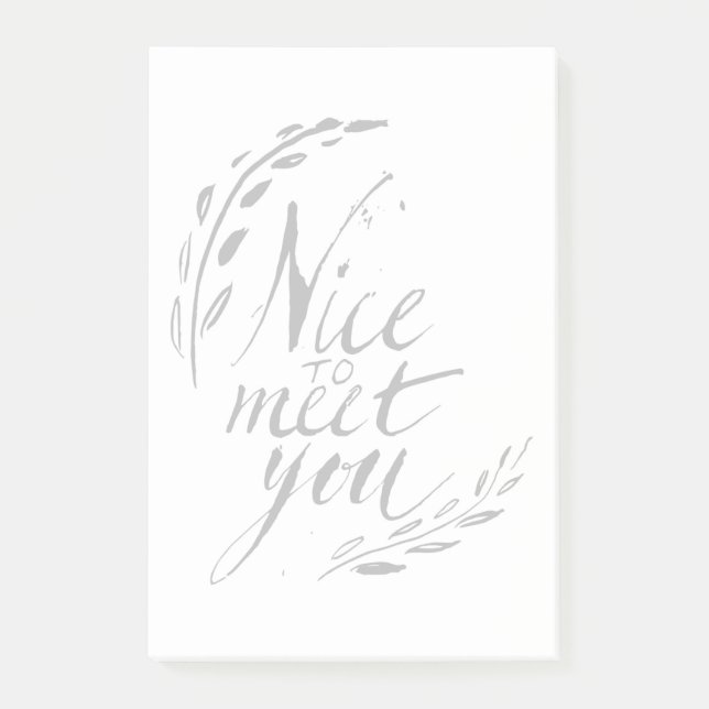 Nice To Meet You Post-it Notes (Front)