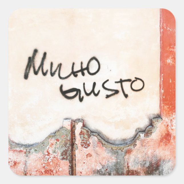 Nice to meet you square sticker (Front)