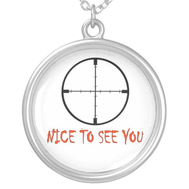 NICE TO SEE YOU SILVER PLATED NECKLACE (Front)