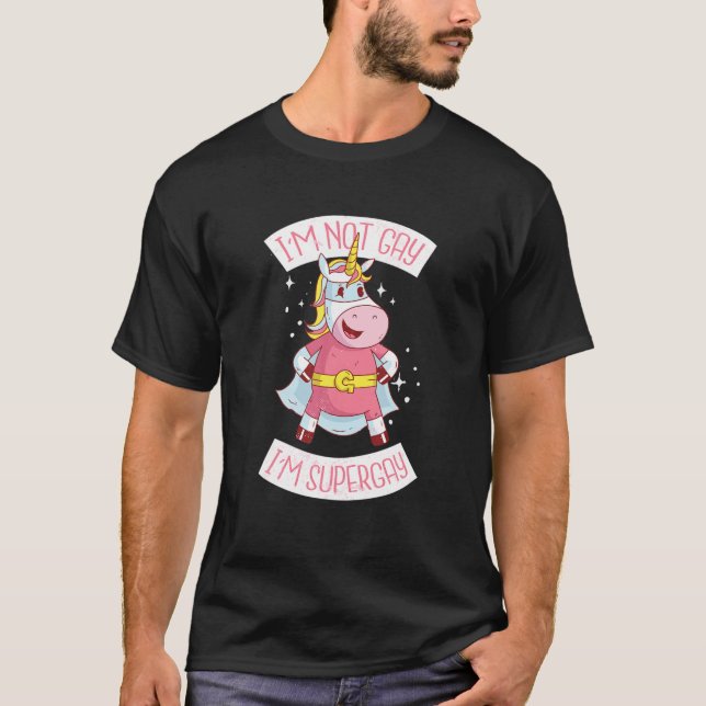 Nice Unicorn Saying Gay T-Shirt (Front)