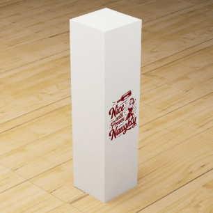 Nice Until Proven Naughty Snarky Christmas Wine Box