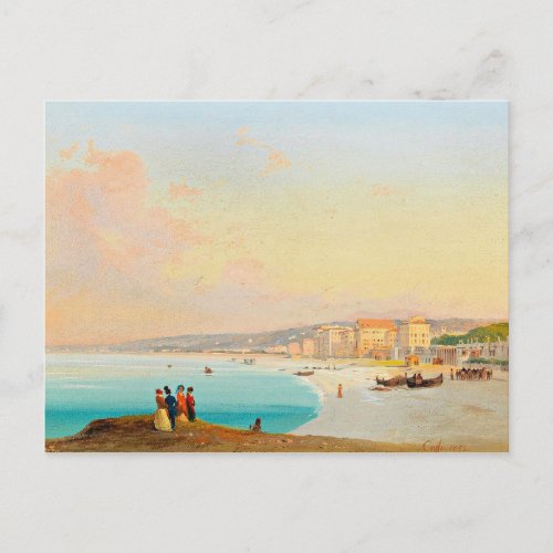 Nice View of the Beach from Quai du Midi  Postcard