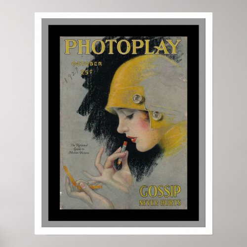 Nice Vintage Photoplay Magazine Cover Poster