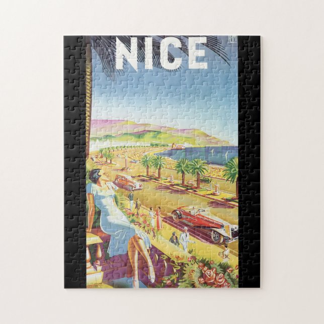 Nice Vintage Travel Poster Jigsaw Puzzle (Vertical)