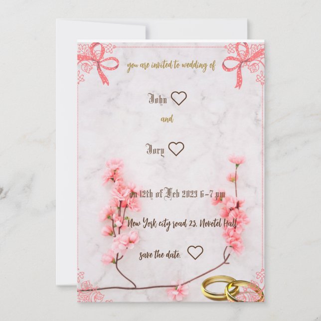 nice wedding invitation  (Front)