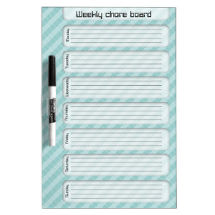 Nice weekly chore list dry erase board