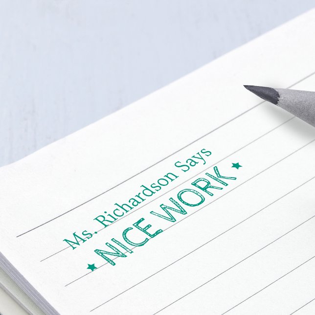 Nice Work | Personalized Teachers Self-inking Stamp (Nice Work | Personalized Teachers Self-inking Stamp)