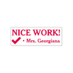 [ Thumbnail: "Nice Work!" + Teacher Name Rubber Stamp ]