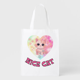 Nicely cat grocery bag