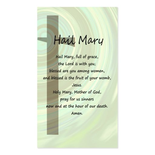 Nicene Creed and Hail Mary Prayer Card | Zazzle