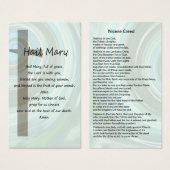 Nicene Creed and Hail Mary Prayer Card (Front & Back)