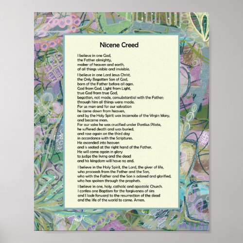 Nicene Creed Christian Print