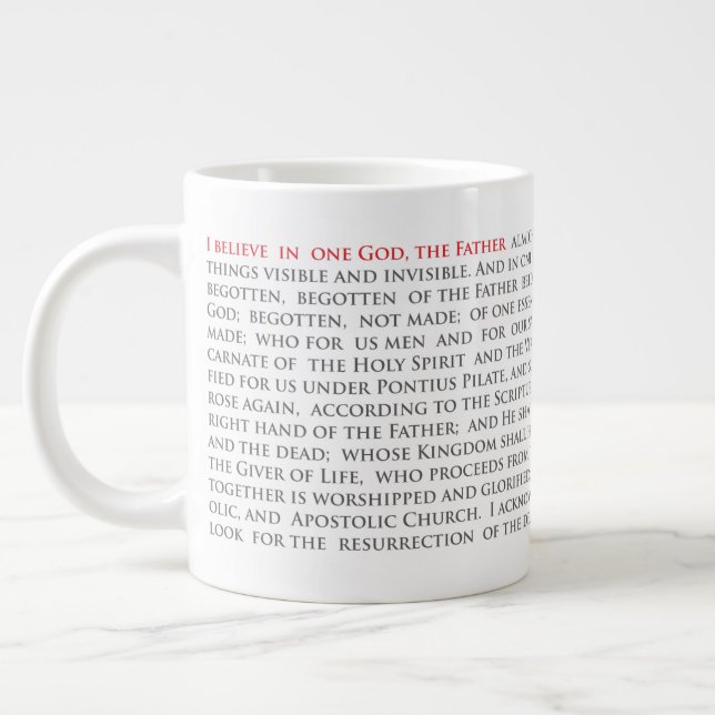 Nicene Creed Jumbo Mug 20oz (Left)