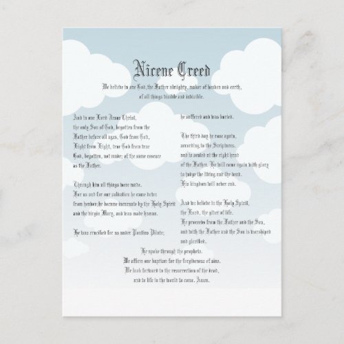 Nicene Creed Postcard