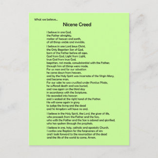 Nicene Creed Postcard ~ Customizable