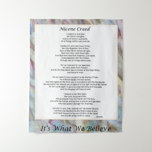 Nicene Creed Tapestry Christian Prayer Decor