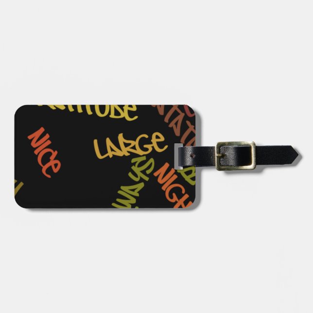 nicer.png luggage tag (Front Horizontal)