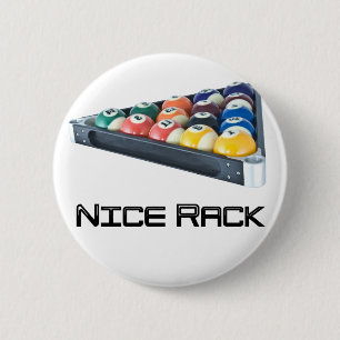 NiceRack Black Pinback Button