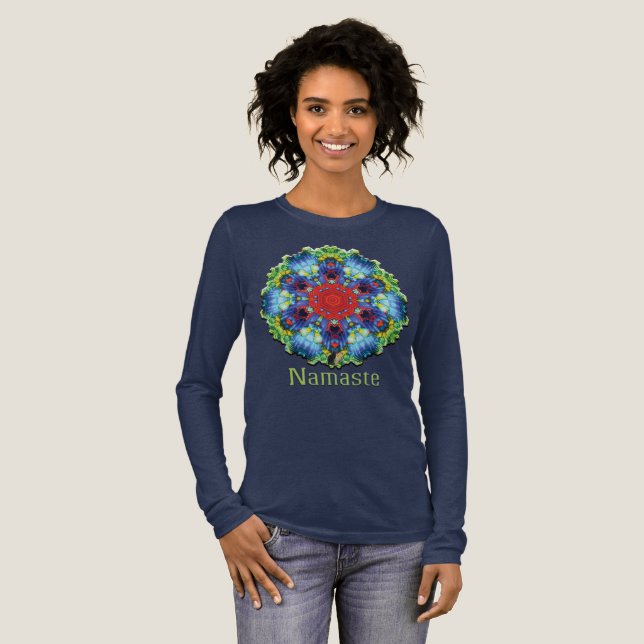 Niche Namaste Kaleidoscope Tri-Blend Shirt (Full Front)