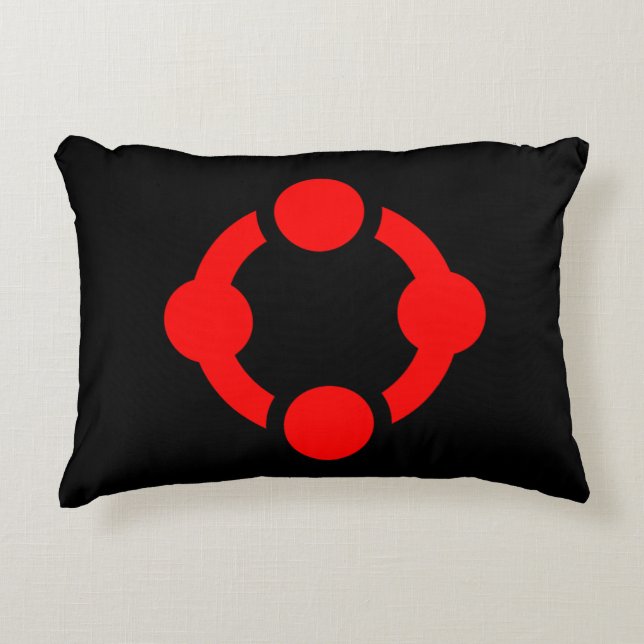 Niche Pride Flag (Black) Accent Pillow (Front)